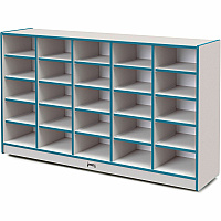 Jonti-Craft Rainbow Accents Cubbie Mobile Storage 25 Compartment(s) - 35.50