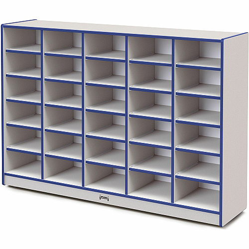 Rainbow Accents Rainbow Accents Cubbie Mobile Storage 30 Compartment(s) - 42" Height x 60" Width x 15" Depth - Durable, Laminated - Freckled Gray - Hard Rubber - 1 Each (4030JCWW003)