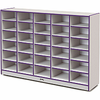 Jonti-Craft Rainbow Accents Cubbie Mobile Storage 30 Compartment(s) - 42