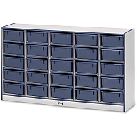 Jonti-Craft Rainbow Accents Mobile Tub Bin Storage 25 Compartment(s) - 35.50
