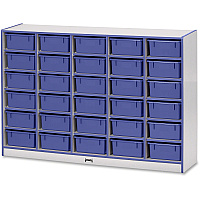 Jonti-Craft Rainbow Accents Mobile Tub Bin Storage 30 Compartment(s) - 42