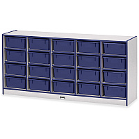 Rainbow Accents Rainbow Accents Cubbie Mobile Storage 20 Compartment(s) - 29.50" Height x 24.50" Width x 15" Depth - Durable, Laminated - Freckled Gray - Hard Rubber - 1 Each (4020JCWW003)