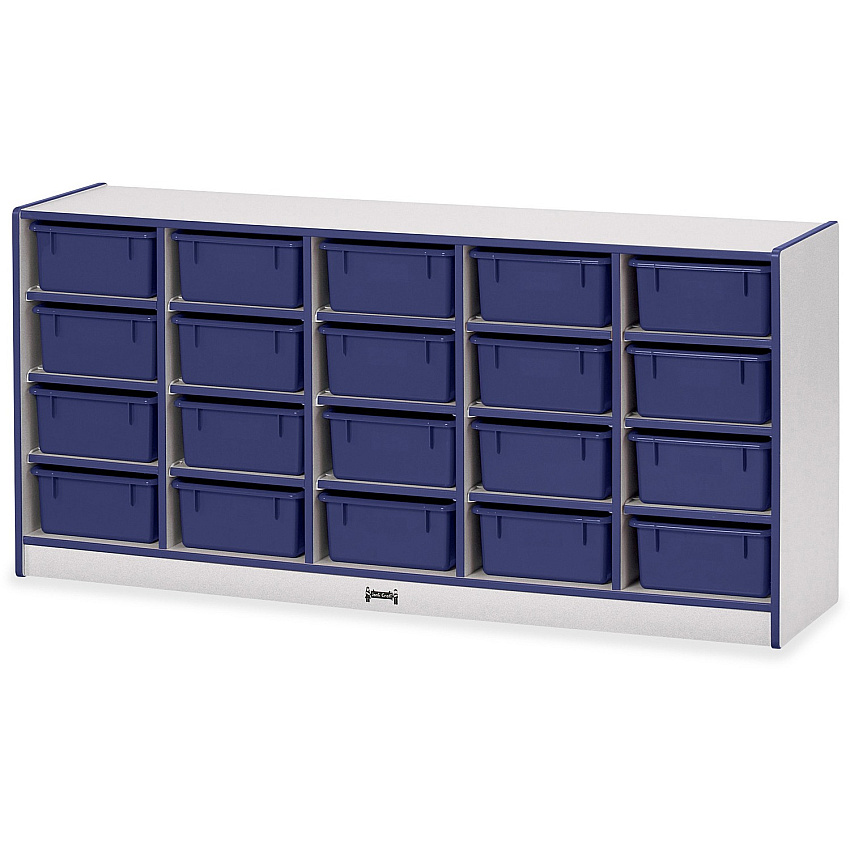 Rainbow Accents Rainbow Accents Cubbie Mobile Storage 20 Compartment(s) - 29.50" Height x 24.50" Width x 15" Depth - Durable, Laminated - Freckled Gray - Hard Rubber - 1 Each (4020JCWW003)