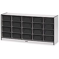 Rainbow Accents Rainbow Accents Cubbie Mobile Storage 20 Compartment(s) - 29.50" Height x 24.50" Width x 15" Depth - Durable, Laminated - Freckled Gray - Hard Rubber - 1 Each (4020JCWW180)