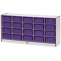 Jonti-Craft Rainbow Accents Cubbie Mobile Storage 20 Compartment(s) - 29.50