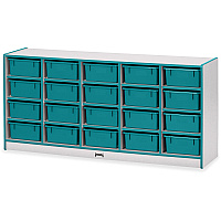 Jonti-Craft Rainbow Accents Cubbie Mobile Storage 20 Compartment(s) - 29.50