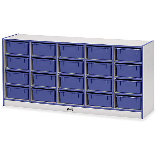 Rainbow Accents Rainbow Accents Mobile Tub Bin Storage 20 Compartment(s) - 29.50" Height x 24.50" Width x 15" Depth - Durable, Laminated - Freckled Gray - Hard Rubber - 1 Each (4021JCWW003)