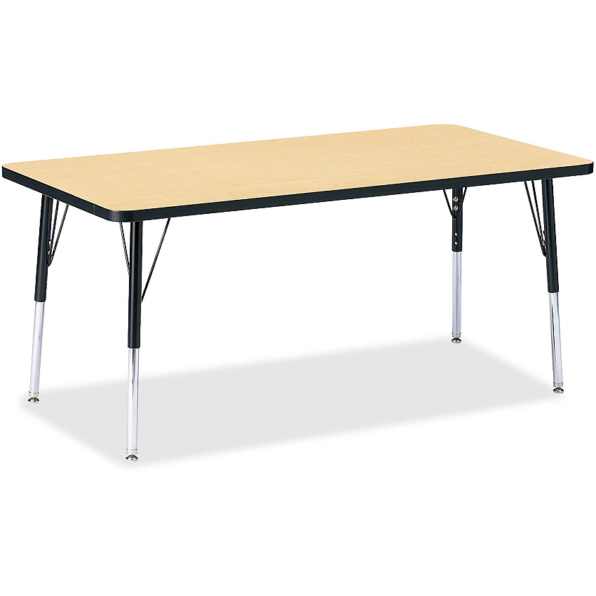Jonti-Craft Berries Adult Height Color Top Rectangle Table Laminated Rectangle, Maple Top - Four Leg Base - 4 Legs - Height Adjustable - 24" to 31" Adjustment - 60" Table Top Length x 30" Table Top Width x 1.13" Table Top Thickness - 31" Heig (6408JCA011)