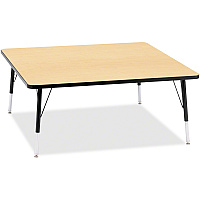 Jonti-Craft Berries Elementary Height Color Top Square Table Laminated Square, Maple Top - Four Leg Base - 4 Legs - Height Adjustable - 15