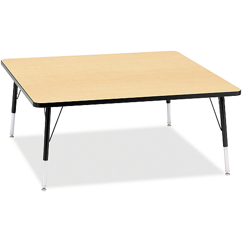 Jonti-Craft Berries Elementary Height Color Top Square Table Laminated Square, Maple Top - Four Leg Base - 4 Legs - Height Adjustable - 15" to 24" Adjustment - 48" Table Top Length x 48" Table Top Width x 1.13" Table Top Thickness - 24" Heigh (6418JCE011)