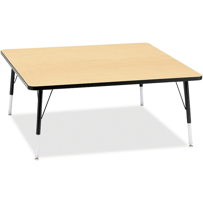 Jonti-Craft Berries Elementary Height Color Top Square Table Laminated Square, Maple Top - Four Leg Base - 4 Legs - Height Adjustable - 15" to 24" Adjustment - 48" Table Top Length x 48" Table Top Width x 1.13" Table Top Thickness - 24" Heigh (6418JCE011)