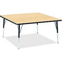 Jonti-Craft Berries Adult Height Classic Color Top Square Table Laminated Square, Maple Top - Four Leg Base - 4 Legs - Height Adjustable - 24" to 31" Adjustment - 48" Table Top Length x 48" Table Top Width x 1.13" Table Top Thickness - 31" He (6418JCA011)