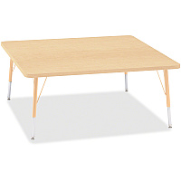Jonti-Craft Berries Elementary Height Maple Top/Edge Square Table Laminated Square, Maple Top - Four Leg Base - 4 Legs - Height Adjustable - 15