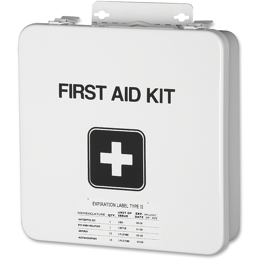 AbilityOne SKILCRAFT Deluxe Field First Aid Kit 169 x Piece(s) For 10 x Individual(s) Height - Metal Case - 10 / Each (6561093EA)