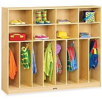 Jonti-Craft Rainbow Accents Large Neat-n-Trim Locker 8 Compartment(s) - 50.50" Height x 60" Width x 15" Depth - Durable, Hanging Hook, Rounded Corner - Baltic - Acrylic - 1 Each (2685JC)