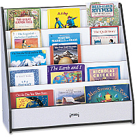 Jonti-Craft Rainbow Accents Laminate 5-shelf Pick-a-Book Stand 5 Compartment(s) - Compartment Size : 1" - 27.50" Height x 30" Width x 13.50" Depth - Rounded Corner, Laminated, Durable - Black - 1 Each (3514JCWW180)