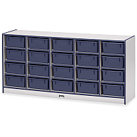 Rainbow Accents Rainbow Accents Cubbie Mobile Storage 20 Compartment(s) - 29.50" Height x 24.50" Width x 15" Depth - Floor - Durable, Laminated, Built-in Wheels - Freckled Gray - Hard Rubber - 1 Each (4020JCWW112)
