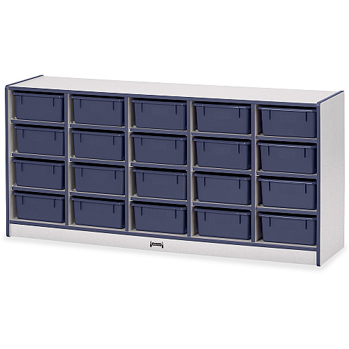 Rainbow Accents Rainbow Accents Cubbie Mobile Storage 20 Compartment(s) - 29.50" Height x 24.50" Width x 15" Depth - Floor - Durable, Laminated, Built-in Wheels - Freckled Gray - Hard Rubber - 1 Each (4020JCWW112)
