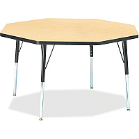 Jonti-Craft Berries Adult Height Color Edge Octagon Table Laminated Octagonal, Maple Top - Four Leg Base - 4 Legs - Height Adjustable - 24" to 31" Adjustment x 1.13" Table Top Thickness x 48" Table Top Diameter - 31" Height - Art, Craft - Ass (6428JCA011)