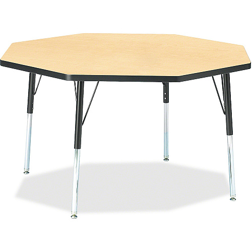 Jonti-Craft Berries Adult Height Color Edge Octagon Table Laminated Octagonal, Maple Top - Four Leg Base - 4 Legs - Height Adjustable - 24" to 31" Adjustment x 1.13" Table Top Thickness x 48" Table Top Diameter - 31" Height - Art, Craft - Ass (6428JCA011)
