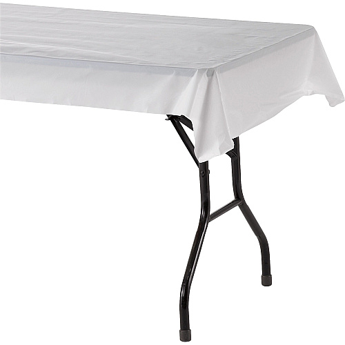Genuine Joe Banquet-Size Plastic Tablecover 300 ft Length x 40" Width - Plastic - White - 6 / Carton (GJO10324CT)