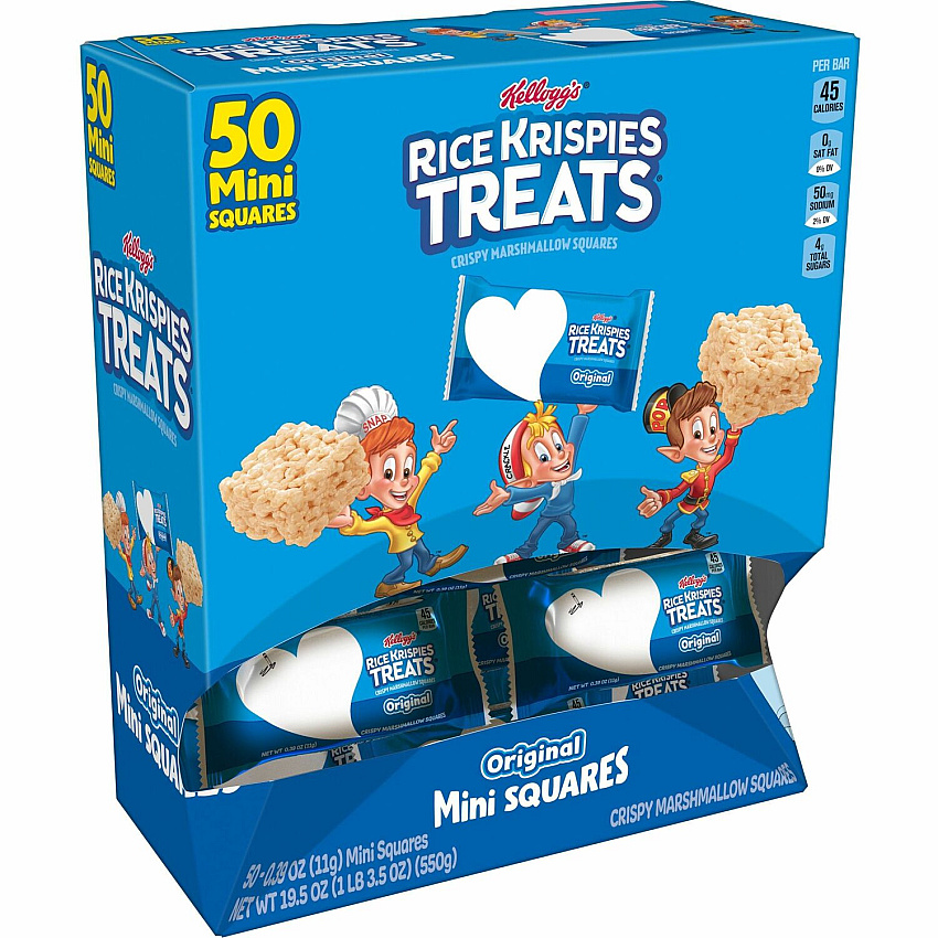 Kellogg's&reg Rice Krispies Treats&reg Minis Individually Wrapped - Original - 1 Serving Pack - 50 / Box (12346)