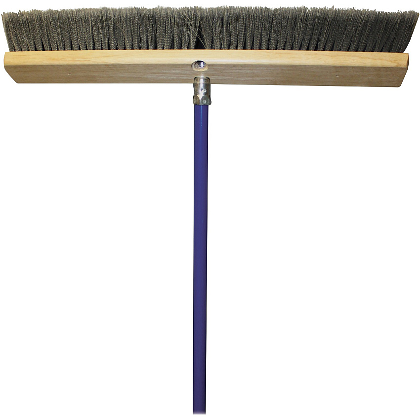 Genuine Joe All-Purpose Sweeper Polypropylene Bristle - 24" Handle Width x 60" Handle Length - Metal Handle - Gray - 1 Each (GJO20129)