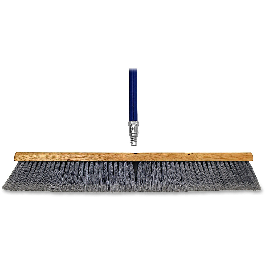 Genuine Joe Floor Sweep 24" Handle Width x 60" Handle Length - Metal Handle - Gray - 1 Each (GJO30125)