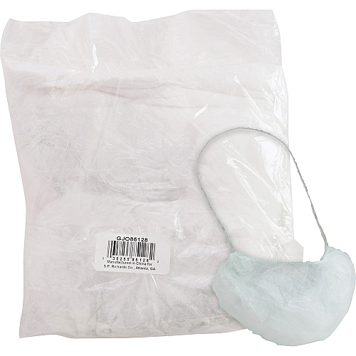 Genuine Joe Beard Cap White - Comfortable, Breathable - 100 / Bag (GJO85128)