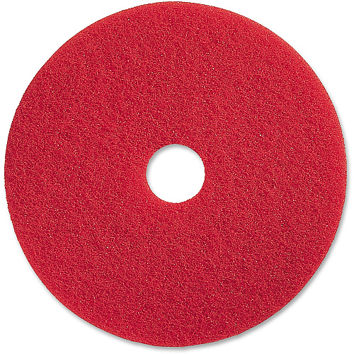 Genuine Joe Red Buffing Floor Pad 19" Diameter x 1" Thickness - Buffing, Scrubbing, Floor - 175 rpm to 350 rpm Speed Supported - Flexible, Resilient, Rotate, Dirt Remover - Fiber - Red - 5 / Carton (GJO90419)