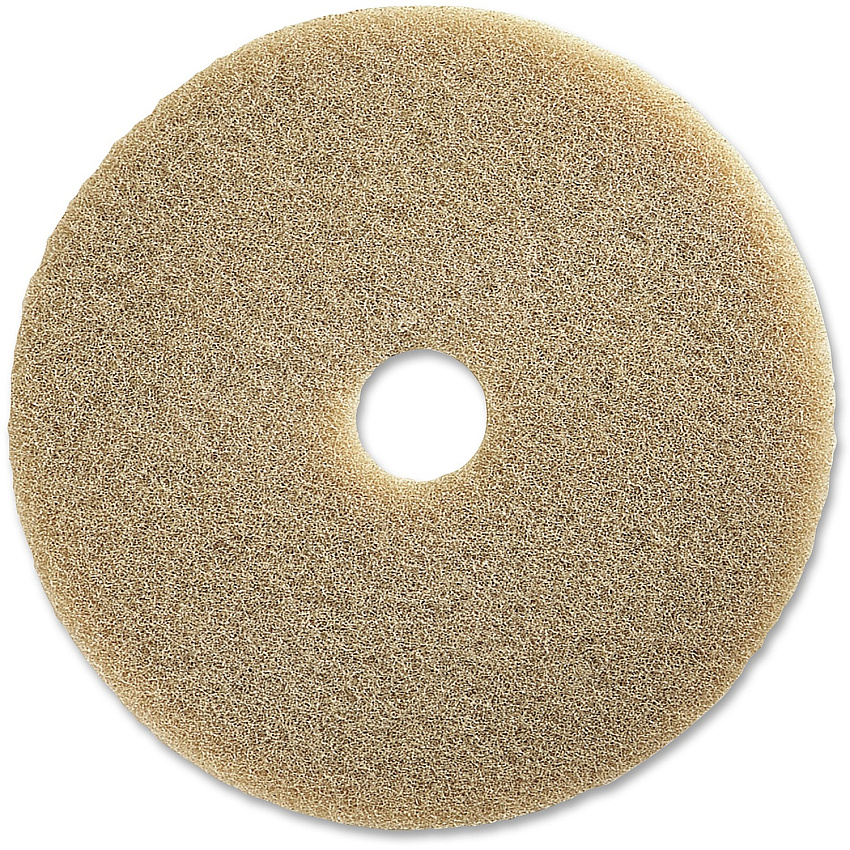 Genuine Joe 20" Ultra High-speed Floor Pad 20" Diameter x 1" Thickness - Floor - 1000 rpm to 3000 rpm Speed Supported - Flexible, Resilient, Soft, Dirt Remover - Rubber, Fiber - Champagne - 5 / Carton (GJO91320)