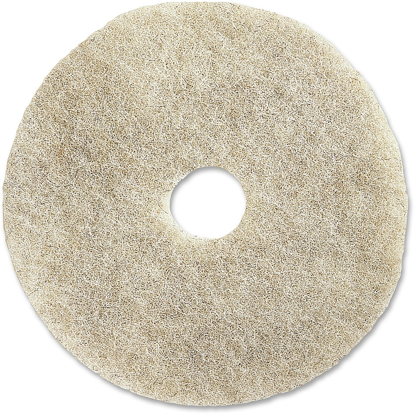 Genuine Joe 20" Natural Light Floor Pad 20" Diameter x 1" Thickness - Buffing, Floor - 1500 rpm to 3000 rpm Speed Supported - Flexible, Resilient, Soft, Non-abrasive, Dirt Remover - Fiber, Resin - Natural - 5 / Carton (GJO92220)