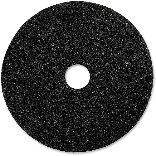 Genuine Joe Advanced Design Floor Pads 17" Diameter - 5/Carton x 17" Diameter x 1" Thickness - Floor, Stripping - 175 rpm to 350 rpm Speed Supported - Heavy Duty, Flexible, Resilient, Long Lasting - Fiber - Black (GJO94117)