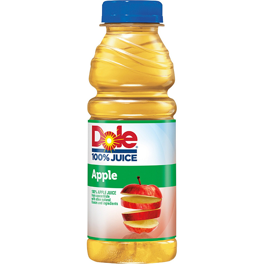 Dole Bottled Apple Juice 15.20 fl oz (450 mL) - 12 / Carton (123365)
