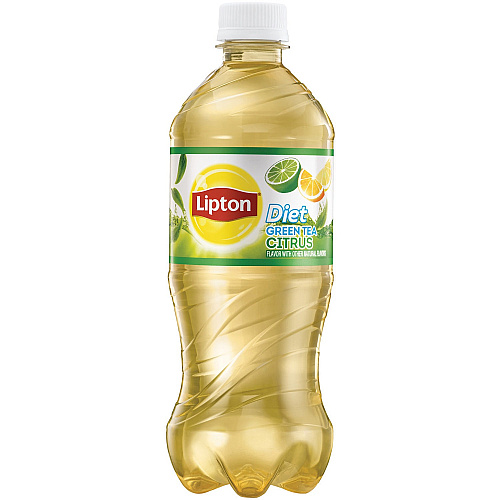 Lipton&reg; Diet Citrus Green Tea Bottle Green Tea - 20 oz - 24 Bottle - 24 / Carton (92373)