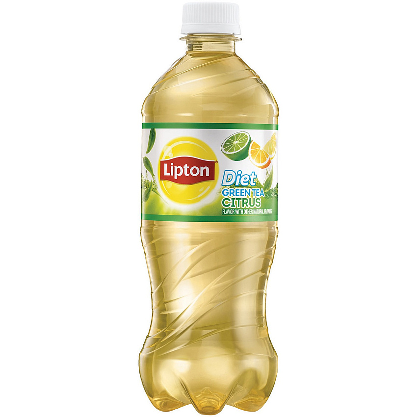 Lipton&reg; Diet Citrus Green Tea Bottle Green Tea - 20 oz - 24 Bottle - 24 / Carton (92373)
