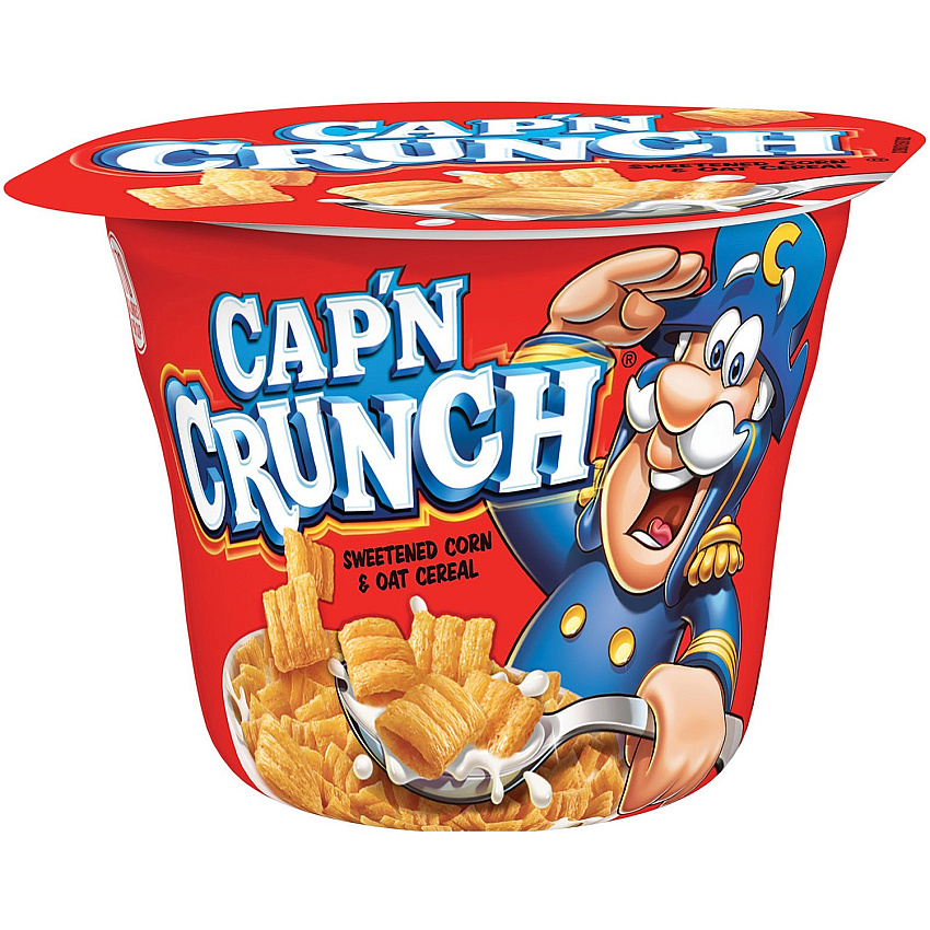Quaker Oats Cap'N Crunch Corn/Oat Cereal Bowl Corn, Oat - 1.51 oz Bowl - 12 / Carton (31597)