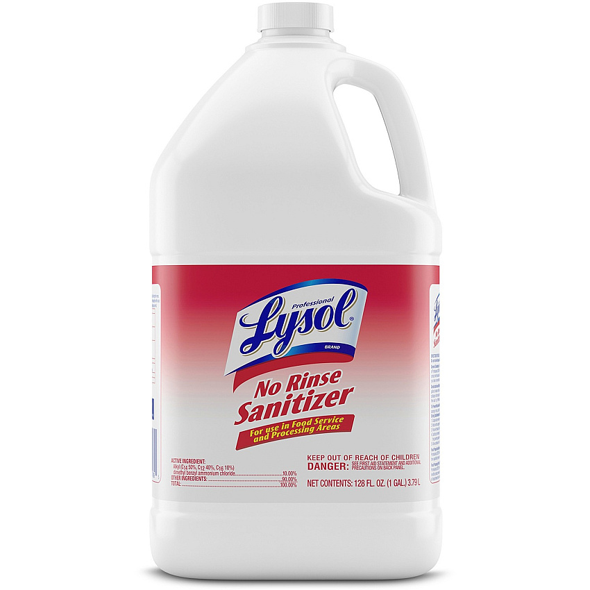 Lysol&reg; Professional No Rinse Sanitizer Concentrate - 128 fl oz (4 quart) - Disinfectant, Anti-bacterial - 1 Each (74389)