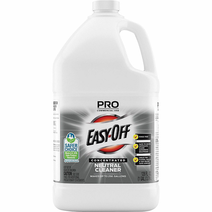 Professional Easy-Off Neutral Cleaner For Multipurpose - Concentrate - 128 fl oz (4 quart) - Neutral Scent - Rinse-free, Non Alkaline, Phosphate-free, Ammonia-free - Blue - 1 Each (89770)