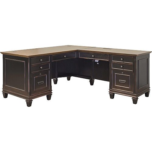 Martin Hartford L-Shaped Desk Vintage Black - 1 Each (IMHF684RRR)