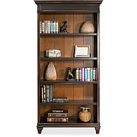 Martin Hartford Open Bookcase 78" Height x 40" Width x 14" Depth - 4 Shelve(s) - 3 Adjustable Shelf(ves) - Material: Wood Veneer, Solid Wood - Finish: Vintage Black - For Home Office, Living Area, Book, Stationary - 1 Each (IMHF4078)