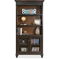 Martin Hartford Bookcase with Lower Doors 78" Height x 40" Width x 14" Depth - 2 Door(s) - 5 Shelve(s) - 3 Adjustable Shelf(ves) - Material: Wood Veneer - Finish: Vintage Black - For Book, Home Office, Living Area - 1 Each (IMHF4078D)