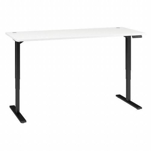 Bush Business Furniture 72W x 30D Height Adjustable Standing Desk in White (HAT7230WHBK)