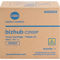 Konica Minolta TNP50Y Original Laser Toner Cartridge - Yellow - 1 Each 6000 Pages - 1 Each (A0X5234)