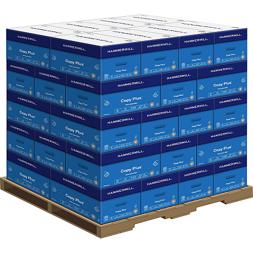 Hammermill Copy Plus Paper - White 92 Brightness - Letter - 8 1/2" x 11" - 20 lb Basis Weight - Acid-free, Quick Drying - White - 500 Sheets per Ream - 500 Sheets/Ream - 400 / Pallet (105007PL)