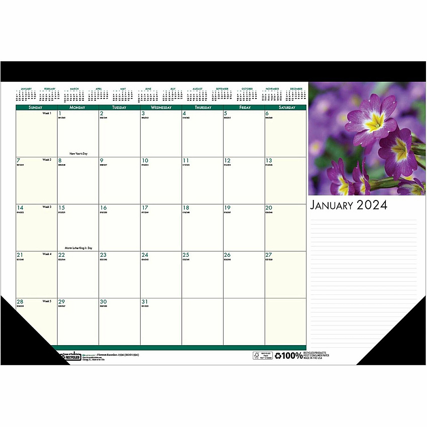 House of Doolittle EarthScapes Flowers 18-1/2" Desk Pad (1596)