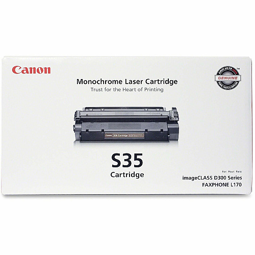 Canon S35 Original Laser Toner Cartridge - Black - 1 Each