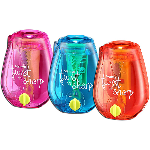 Bostitch Twist-N-Sharp Pencil Sharpener Handheld - Assorted - 1 Each (PS1ADJ)