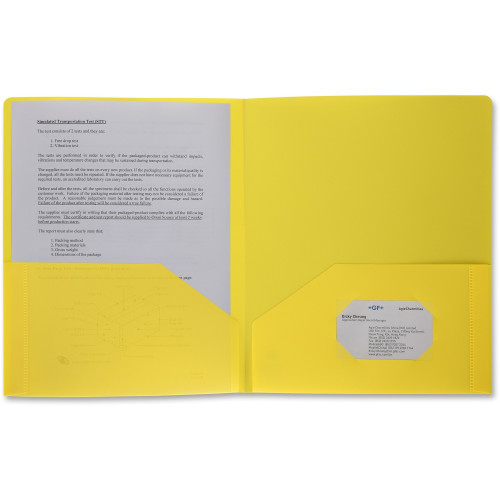 Business Source 2-pocket Poly Portfolio (20878)