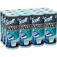 Scott Glass Cleaning Shop Towels 90 Sheets/Roll - Blue - 12 / Carton (32896)
